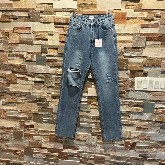 Superdown Blue Denim Jeans - Picture 1 of 8